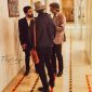 ناصر بهرام فر و اشکان ضیایی در حال گفتکو با آقای اسلامی مسئول بخش مهندسی و سیستم های پارس سامان ایرانیان